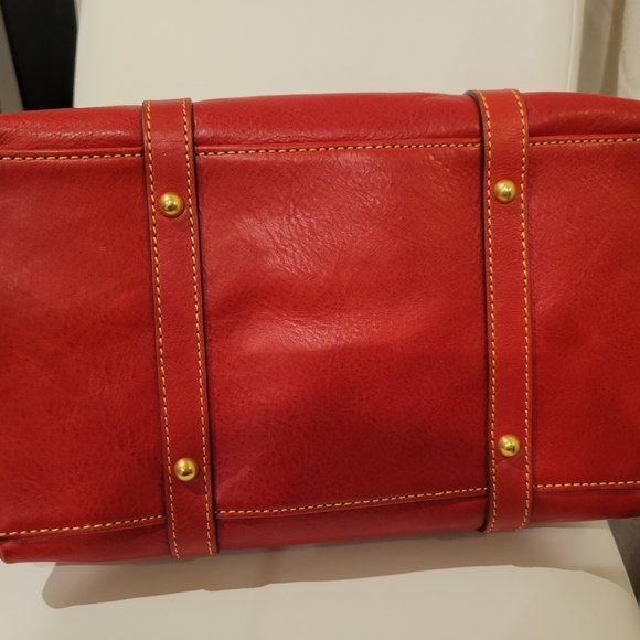 NWT Dooney & Bourke Red Florentine Bristol Satchel - Picture 4 of 11